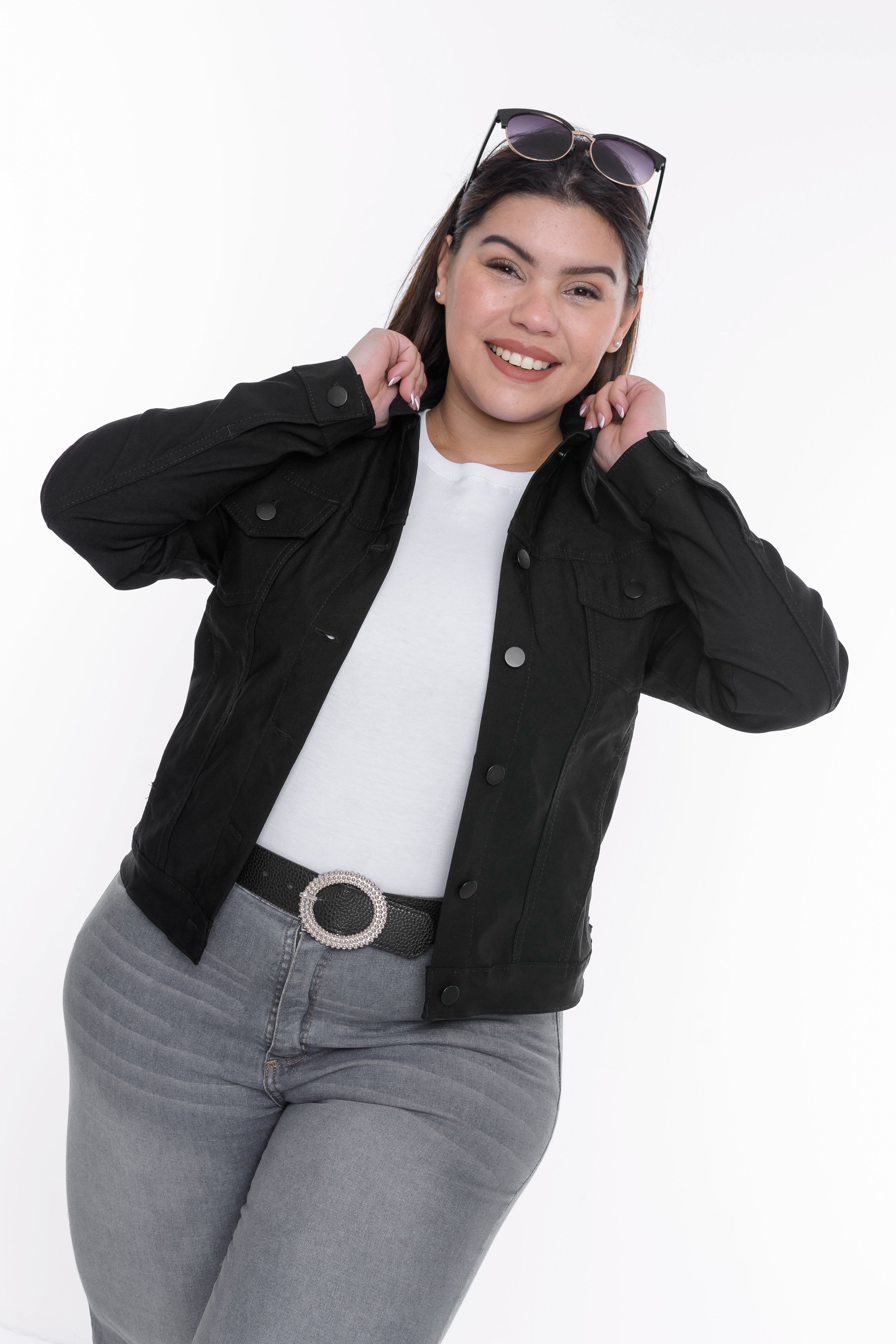 Campera Bengalina plus size mujer bengalina elastizada tela importada DEJEANCI