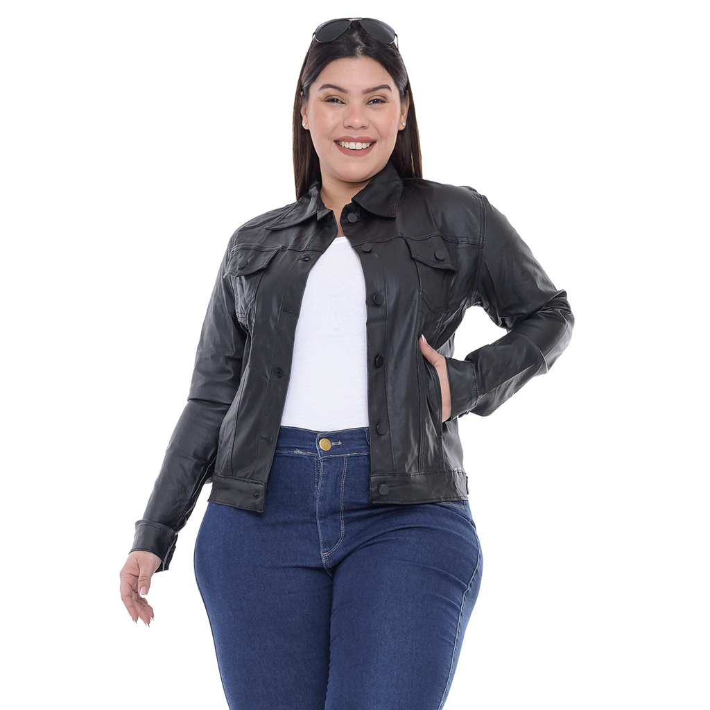 Campera Engomada mujer tela importada talle grande 46 al 52 DEJEANCI