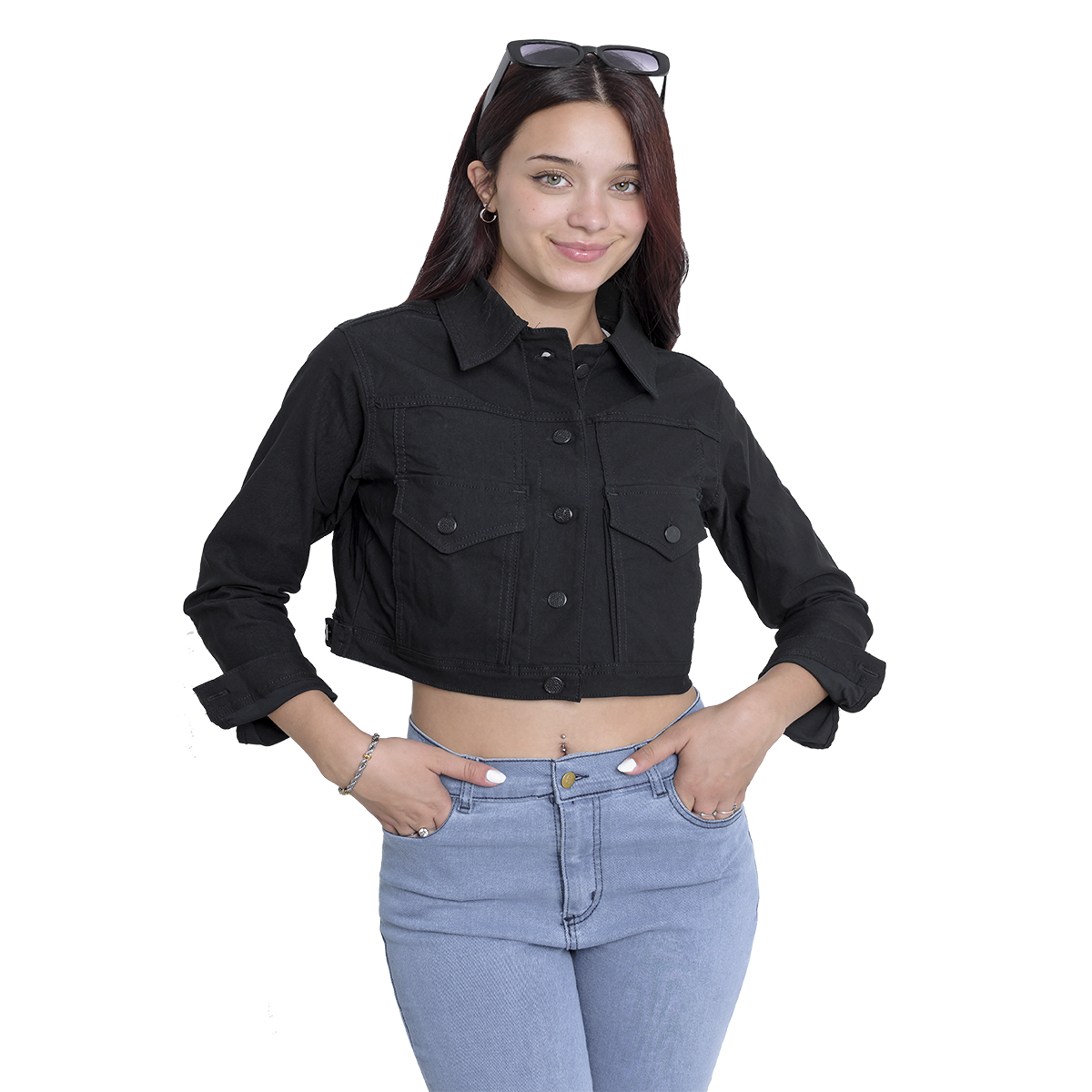 Campera Bengalina Corta mujer tela importada talles 38 al 44 DEJEANCI