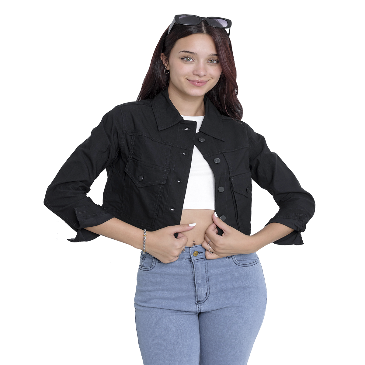 Campera Bengalina Corta mujer costuras reforzadas terminación premium DEJEANCI