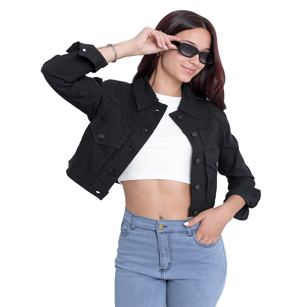 Campera Bengalina Corta mujer talle 38 40 42 44 femenina DEJEANCI