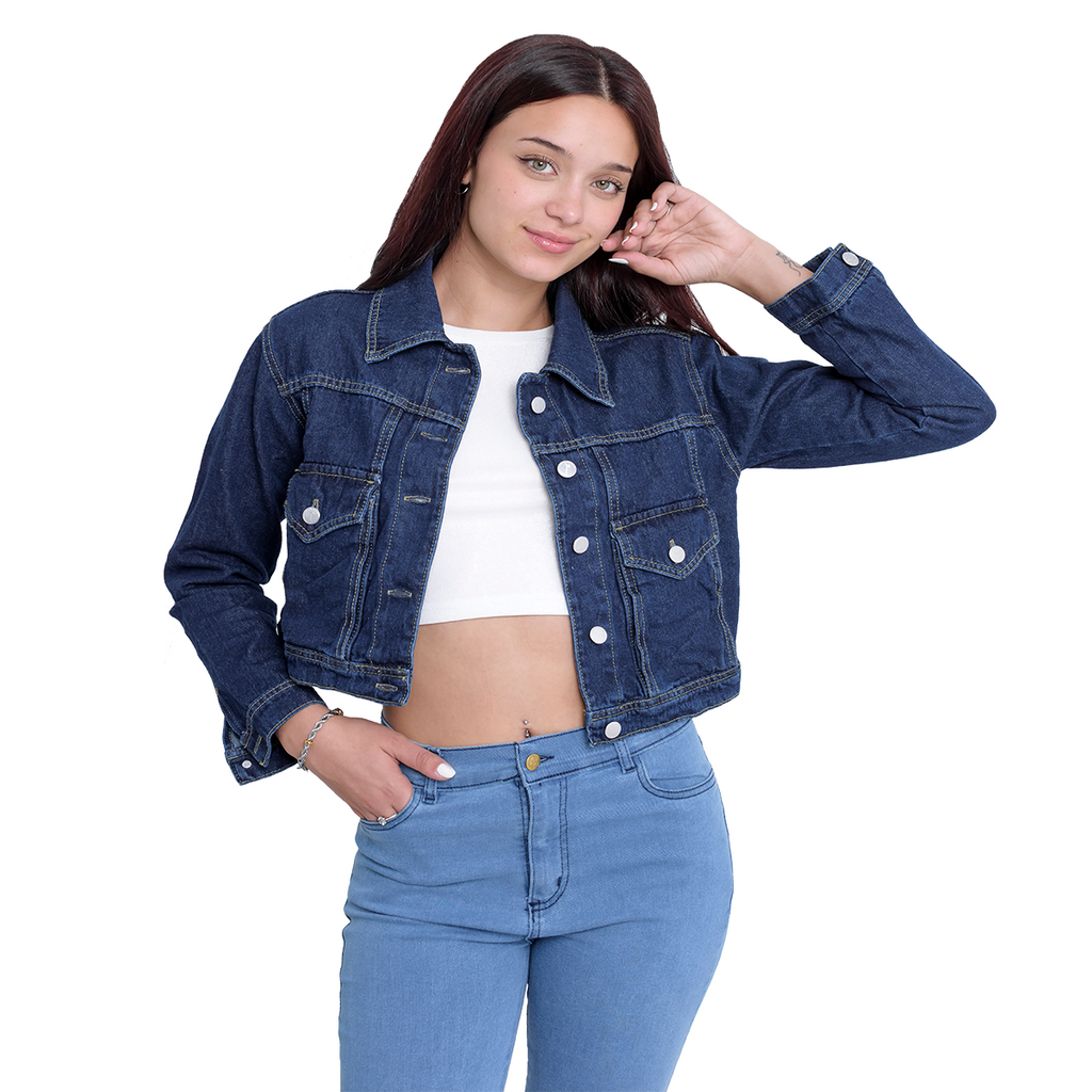 Campera Jean Corta mujer tela importada envíos toda Argentina DEJEANCI